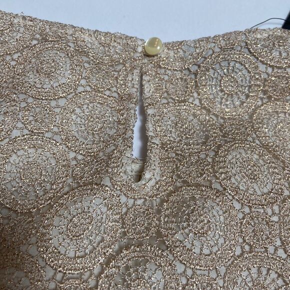 Talbots Sleeveless Golden Lace Blouse Size 2P New - Picture 9 of 14
